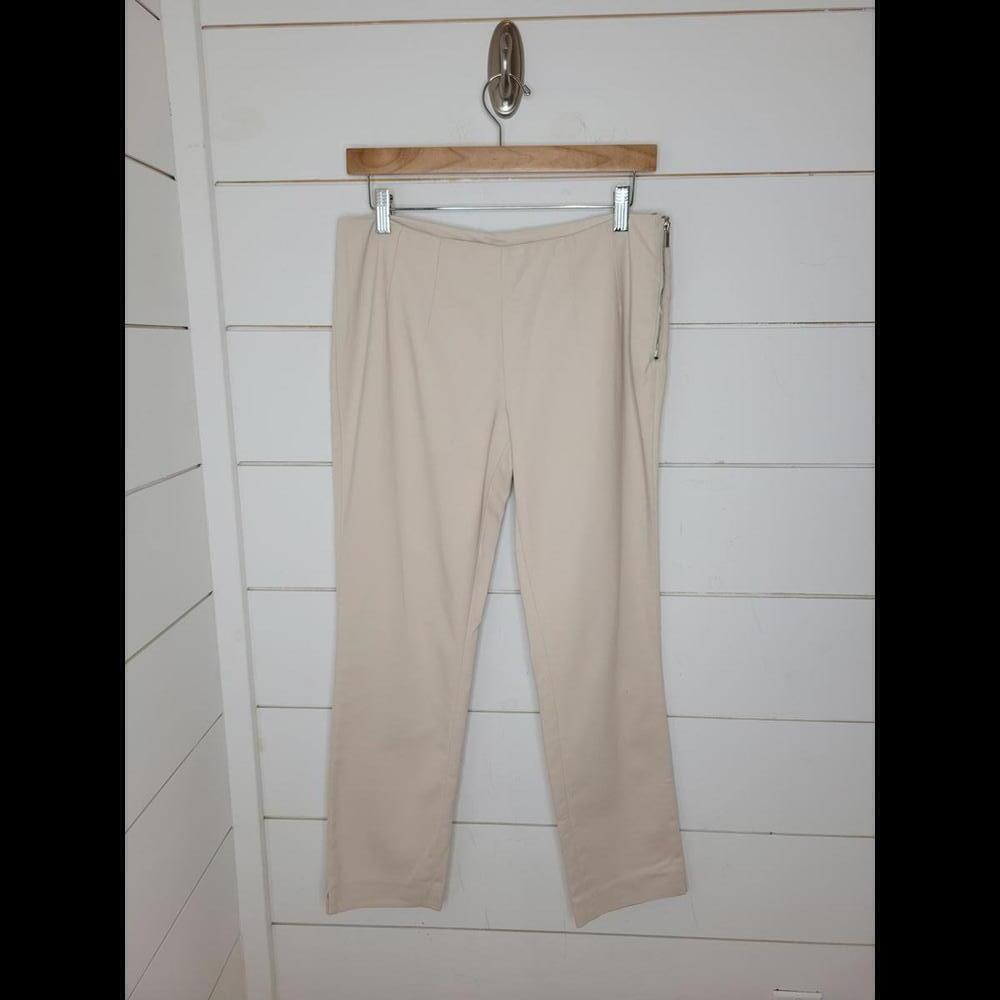 Amanda & Chelsea size 4 stone khaki/cream cropped pants
